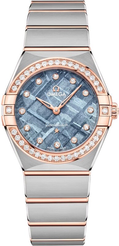 Omega 131.25.28.60.99.001 Constellation Meteorite Dial Steel Gold and Diamonds 28mm