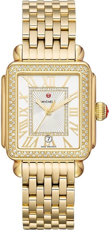 Michele Deco Madison 18K Gold Diamond Watch MWW06T000161