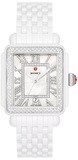 Michele Deco Madison White Ceramic Diamond Watch MWW06T000250