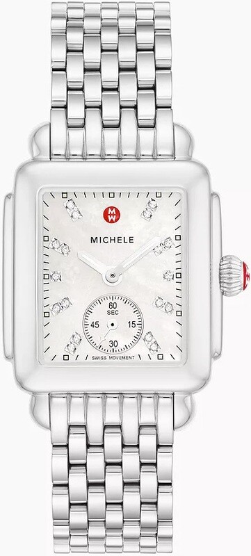 Michele Deco Mid Stainless Diamond Dial Watch MWW06V000002