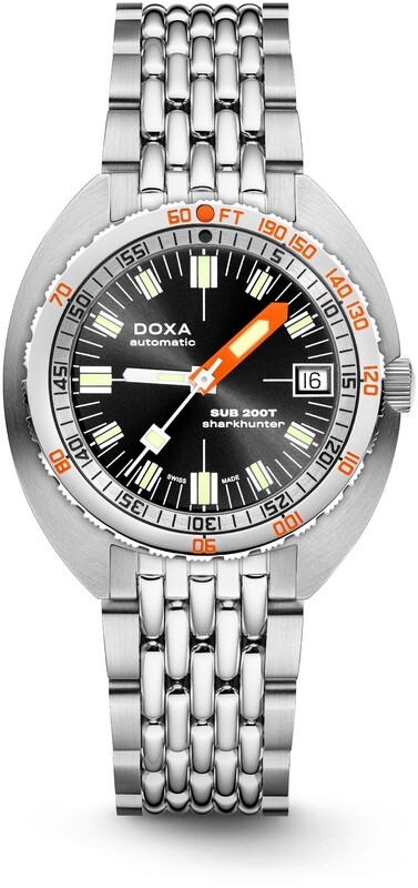 DOXA SUB 200T 804.10.101S.10 Sharkhunter Sunray Dial
