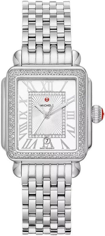 Michele Deco Madison Mid Stainless Diamond Watch MWW06G000001