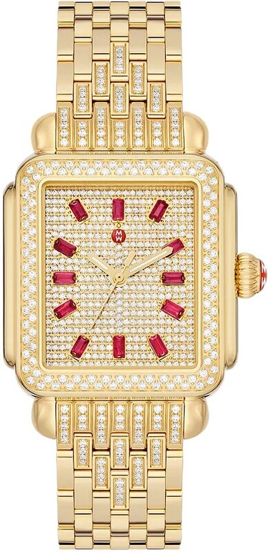 Michele Limited Edition Deco 18K Gold-Plated Diamond Watch MWW06T000252