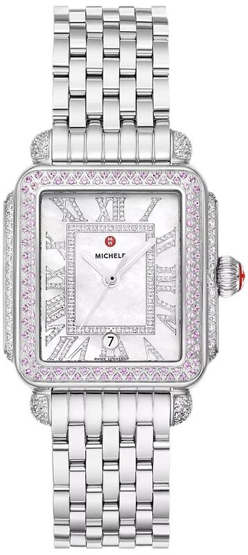 Limited Edition Deco Madison Pink Sapphire Stainless Steel Watch MWW06T000268