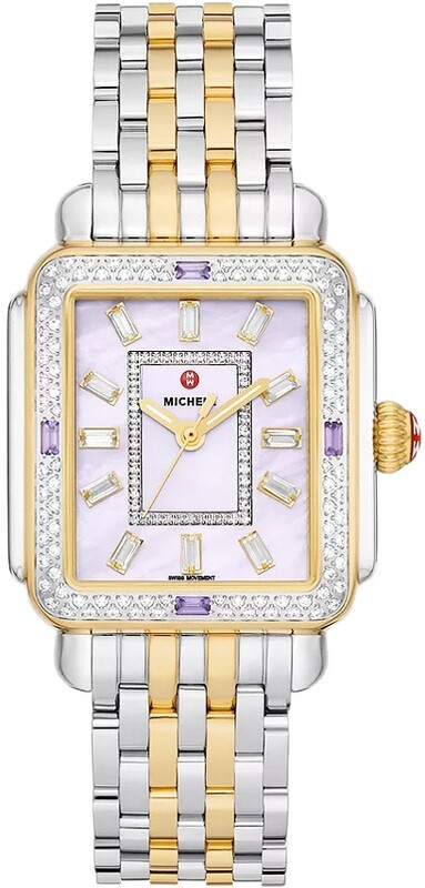 Limited Edition Deco Baguette Charmante Two-Tone 18K Gold-Plated Diamond Watch MWW06T000263