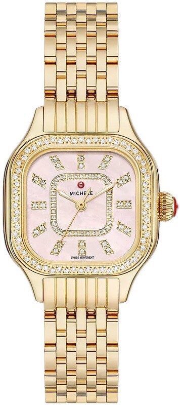 Michele Meggie 18K Gold-Plated Diamond Watch MWW33B000007