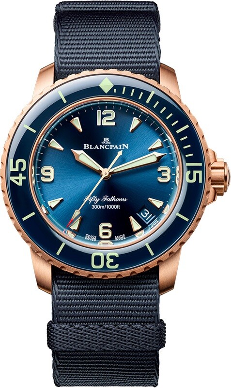 Blancpain 5010 36B40 NAOA Fifty Fathoms Automatic 42mm Blue Dial