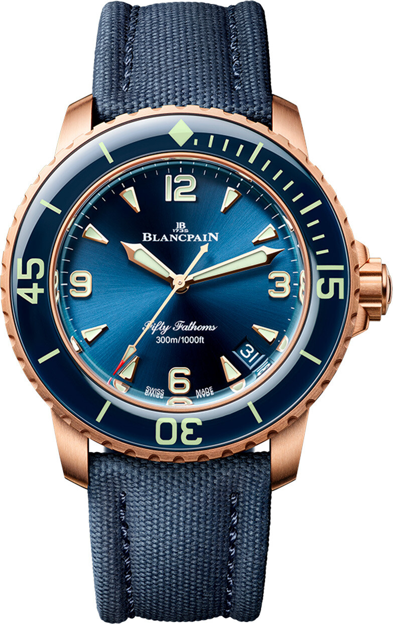 Blancpain 5010 36B40 O52B Fifty Fathoms Automatic 42mm Blue Dial  