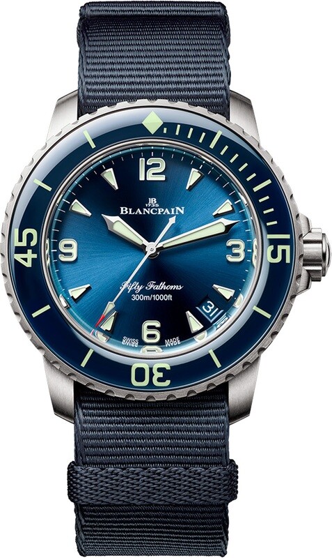 Blancpain 5010 12B40 NAOA Fifty Fathoms Automatic 42mm Blue Dial