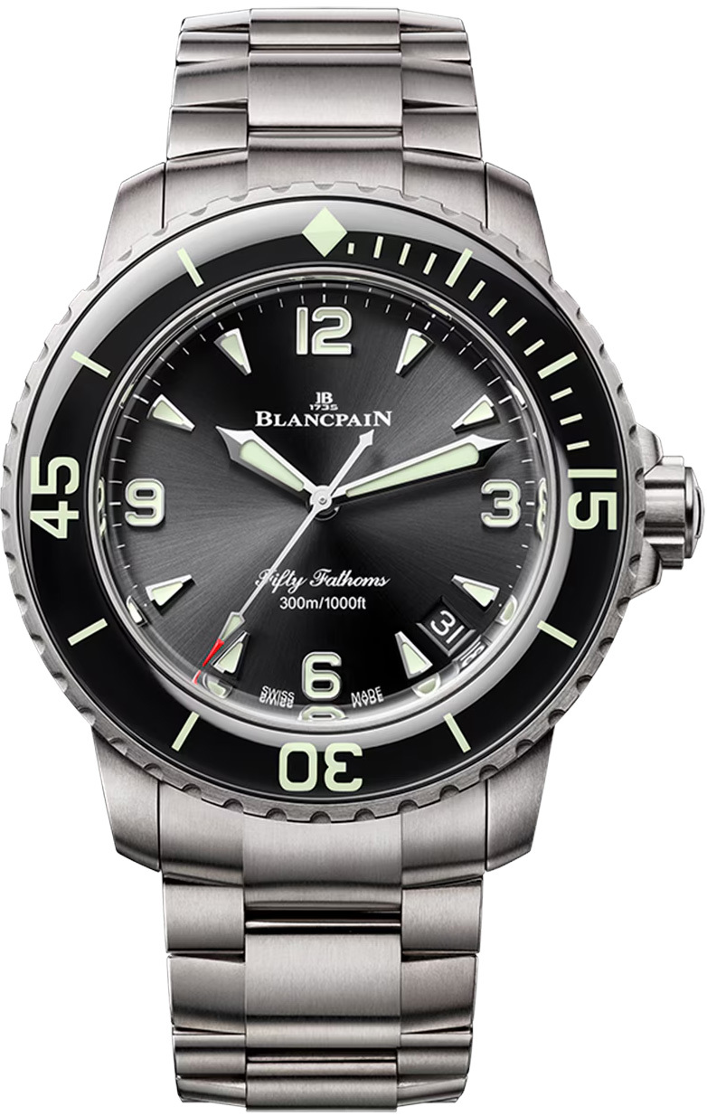 Blancpain 5010 12B30 98S Fifty Fathoms Automatic 42mm Black Dial Exquisite Timepieces