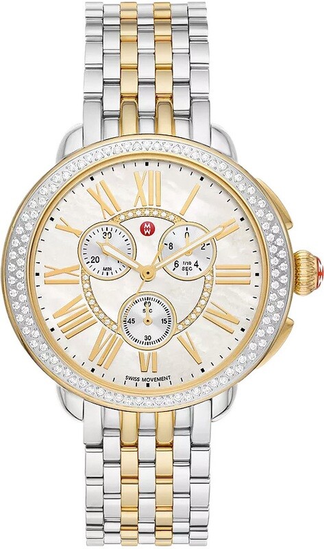Michele Serein Two-Tone 18K Gold-Plated Diamond Watch MWW21A000069