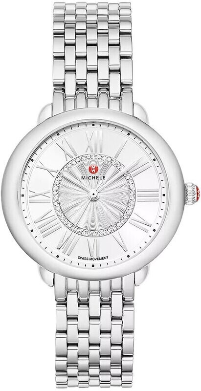Michele Serein Mid Stainless Diamond Dial Watch MWW21B000147