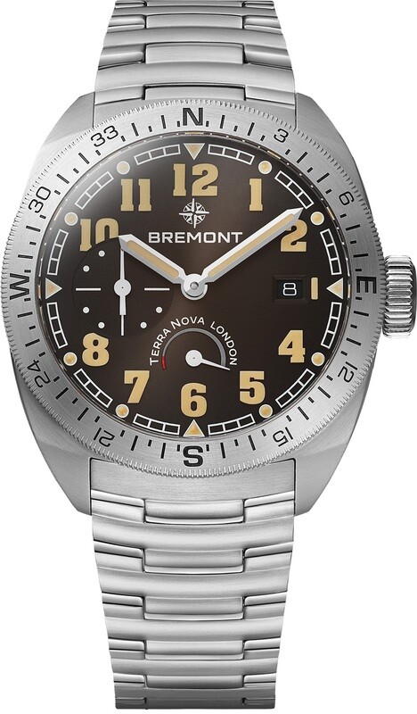 Bremont TN40-PWR-SS-BK-B Terra Nova 40.5 Black Dial on Bracelet