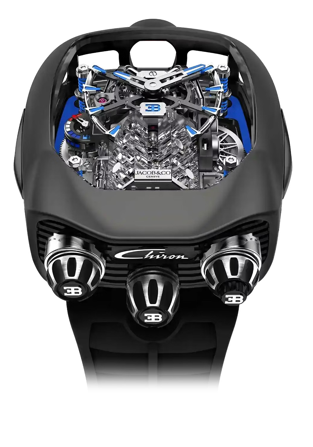 Jacob Co. Bugatti Chiron Tourbillon Titanium Anthracite Exquisite Timepieces