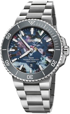 Oris Aquis Date Upcycle Multicoloured Dial on Bracelet