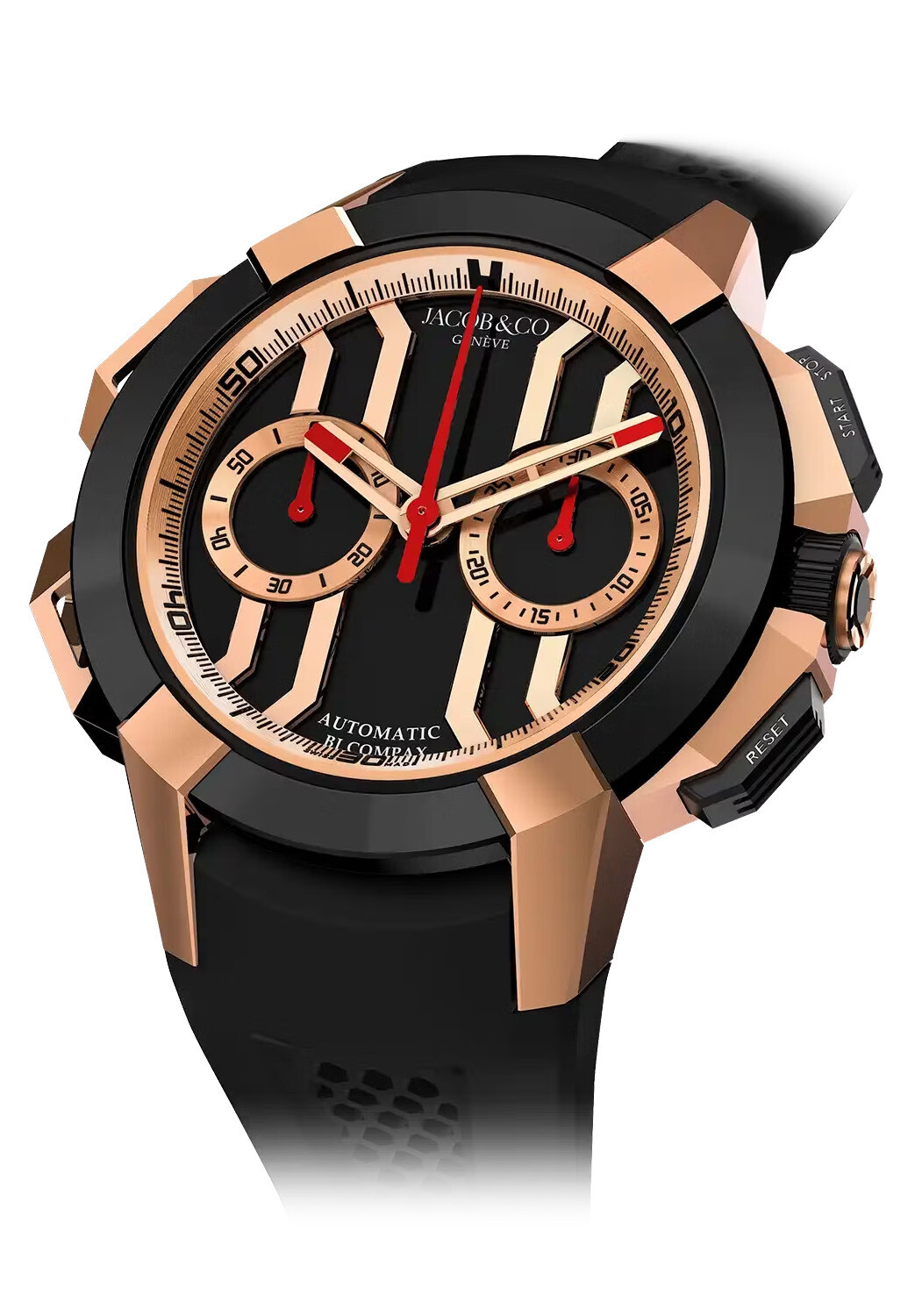 Jacob & Co. Epic X Chronograph Rose Gold Ceramic - Exquisite