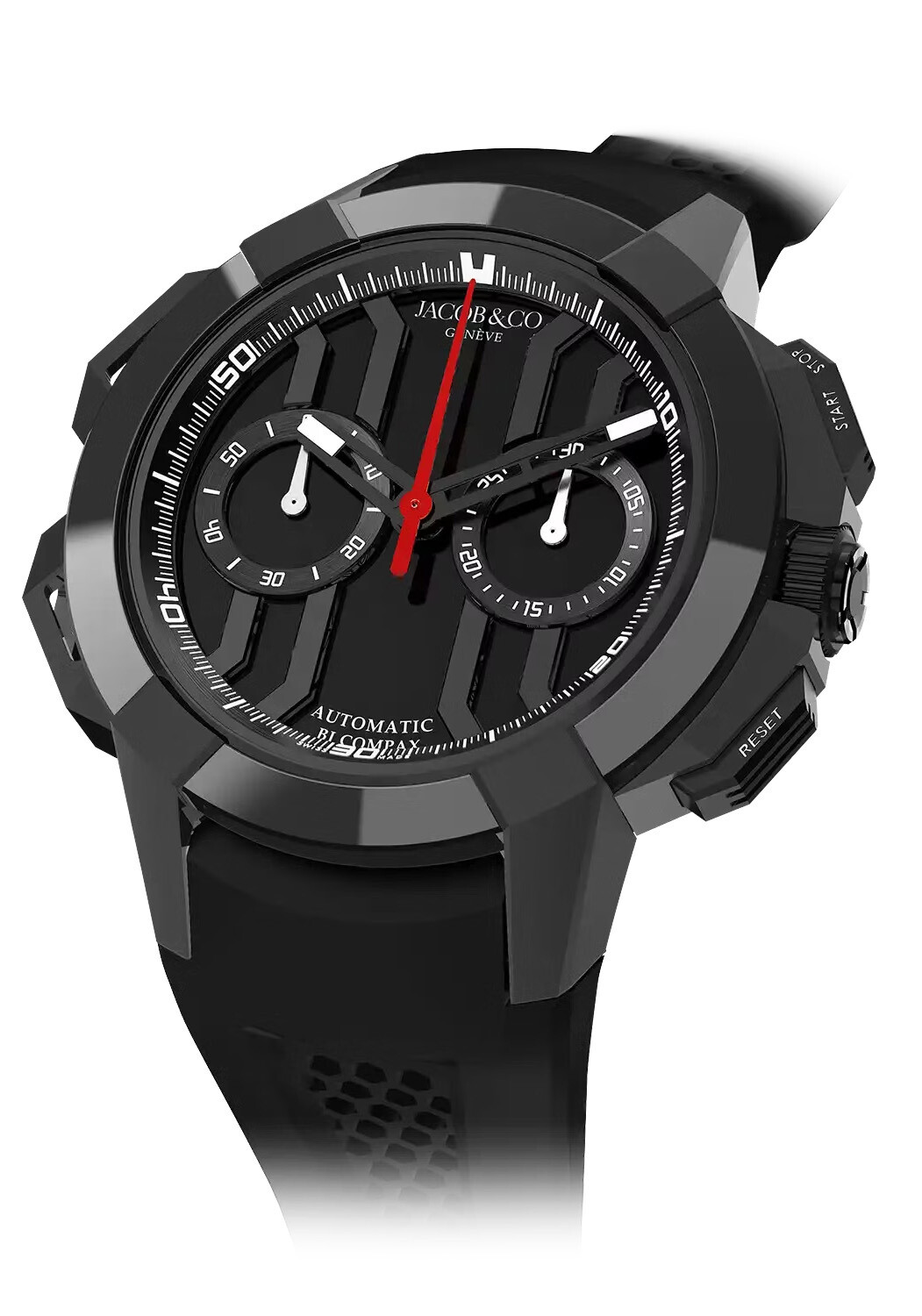 Jacob Co. Epic X Chronograph Titanium and Black Ceramic Exquisite Timepieces