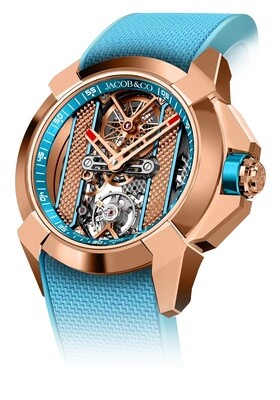 Jacob & Co. Epic X Bridges Rose Gold Light Blue