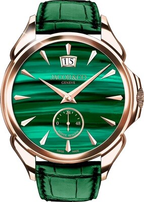 Jacob & Co. Palatial Classic Rose Gold Malachite on Strap
