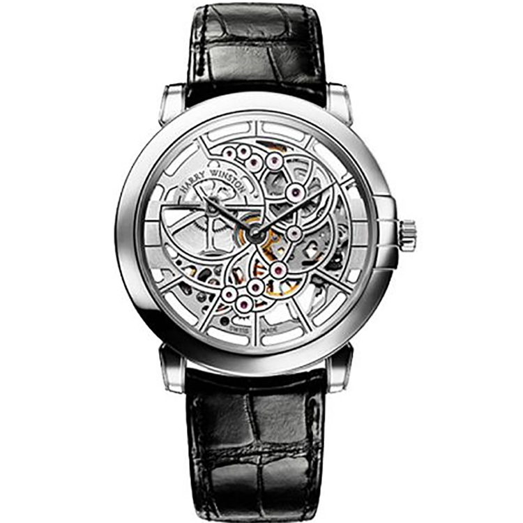 Harry Winston Midnight Skeleton MIDAHM42WW001 - Exquisite Harry Winston Midnight Skeleton MIDAHM42WW001 - Exquisite