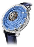 Jacob & Co. The Mystery Tourbillon White Gold Full Icy Blue Sapphires on Strap