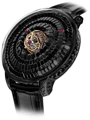 Jacob & Co. The Mystery Tourbillon Full Black Spinel Gold on Strap