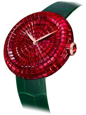 Jacob & Co. Brilliant Baguette Rubies White Gold on Strap