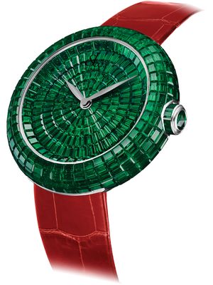 Jacob & Co. Brilliant Baguette Emeralds White Gold on Strap