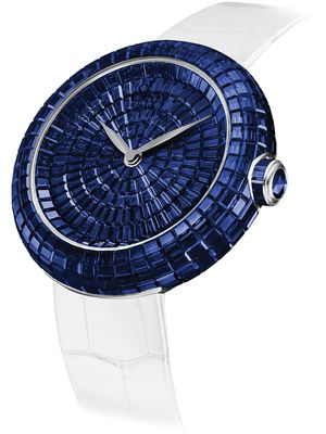 Jacob & Co. Brilliant Baguette Blue Sapphires White Gold on Strap