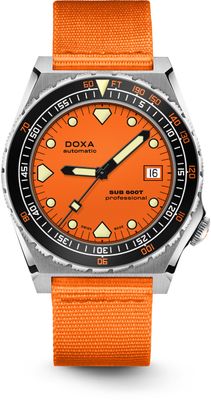 DOXA Sub 600T Professional 861.10.351.21-N on Orange NATO Strap​