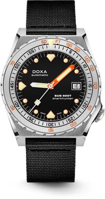 DOXA Sub 600T Sharkhunter 862.10.101.20-N on Black NATO Strap