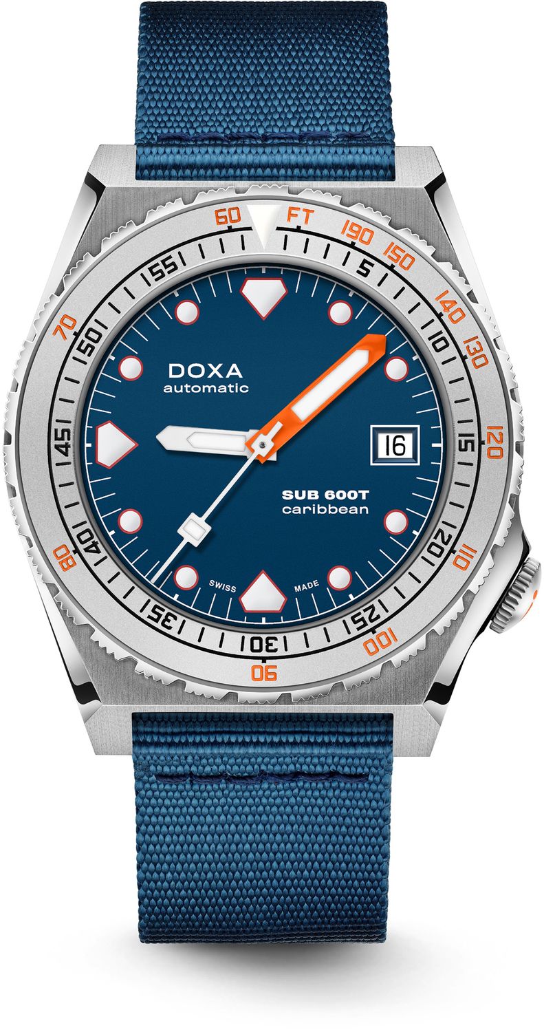 DOXA Sub 600T Caribbean 862.10.201.32 on Strap - Exquisite Timepieces