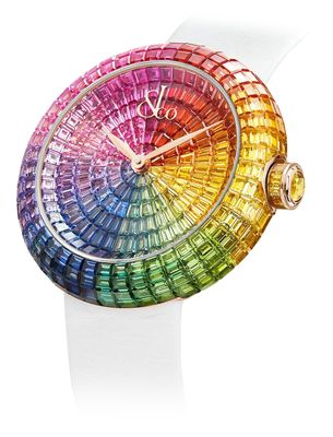 Jacob & Co. Brilliant Baguette Rainbow Rose Gold on Strap