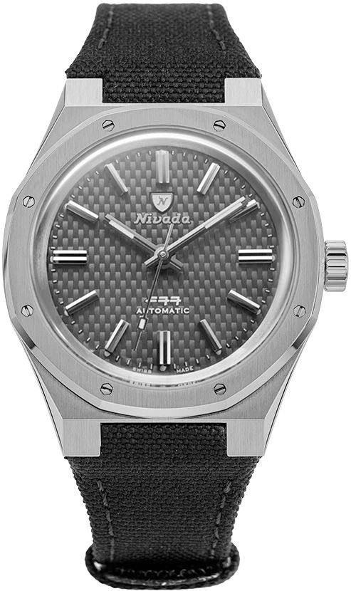 Nivada Grenchen F77 Titanium Anthracite Dial on Strap - Exquisite