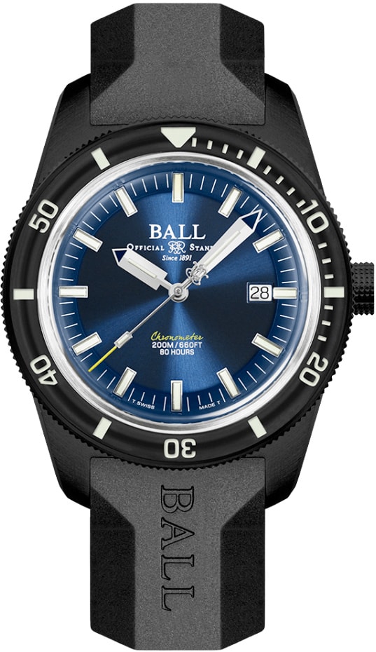 Ball Engineer II M Skindiver Heritage Black On Strap DD3208B P2C BE Men s Watch in Blue 42mm Steel by Exquisite Timepieces