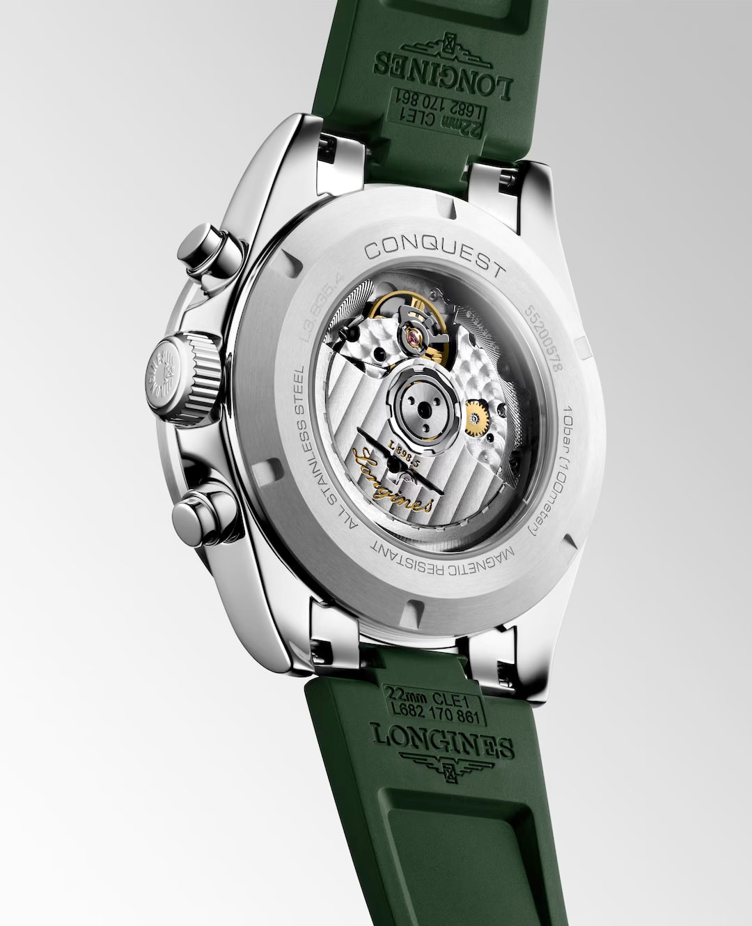 Longines Legendary Watches 洋書ロンジン時計 Longines L3.835.4.02.9 Conquest Chronograph Silver on Strap