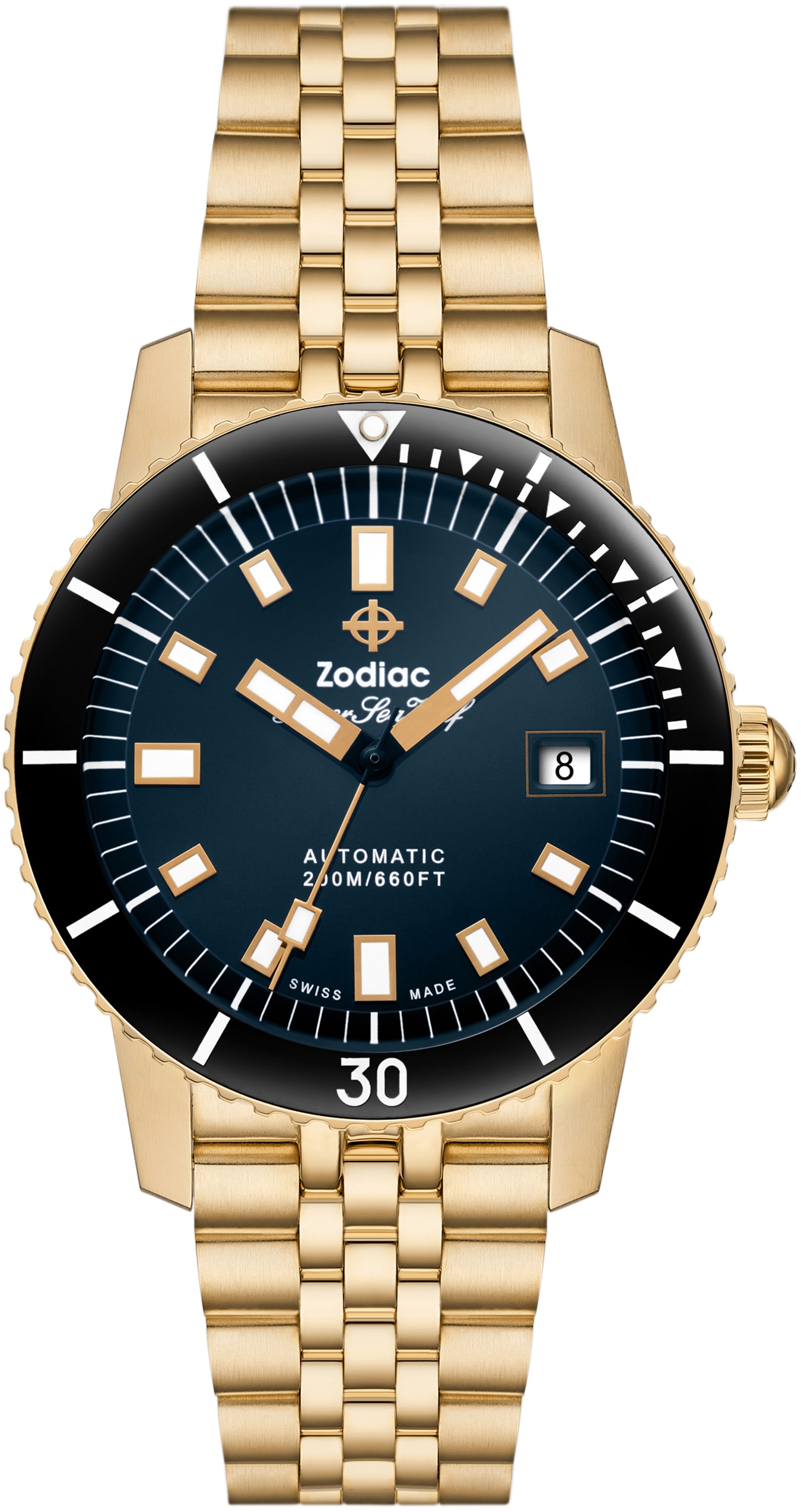 Zodiac ZO9308 Super Sea Wolf Compression Diver Blue Dial Zodiac ZO9308 Super Sea Wolf Compression Diver Blue Dial