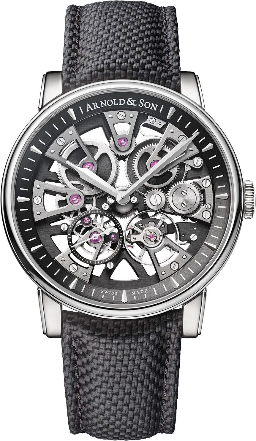 Arnold & Son Nebula 41.5 Steel on Strap 1NEAS.B05A.K003S
