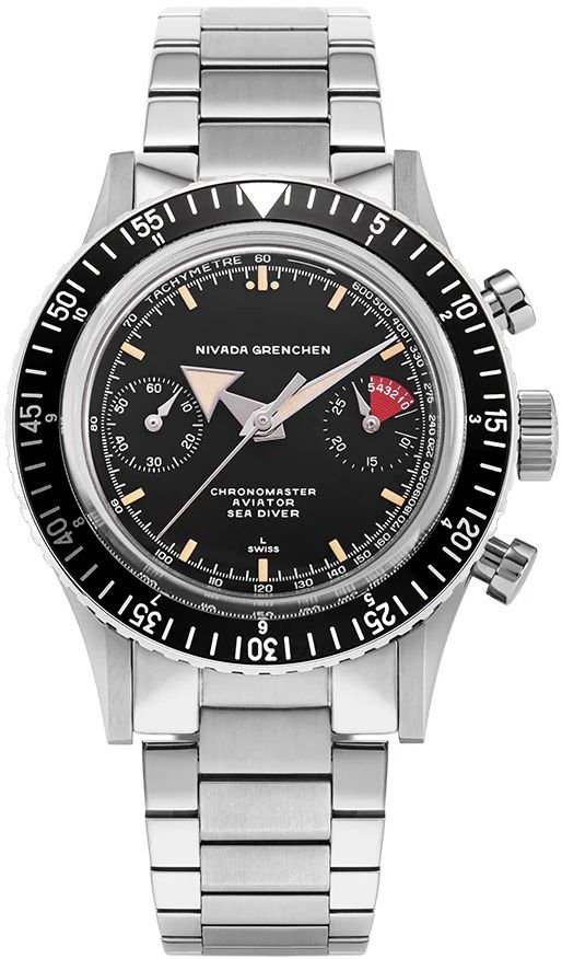 Nivada Grenchen 86056M20LC Chronomaster Broad Arrow - Inter.Bezel