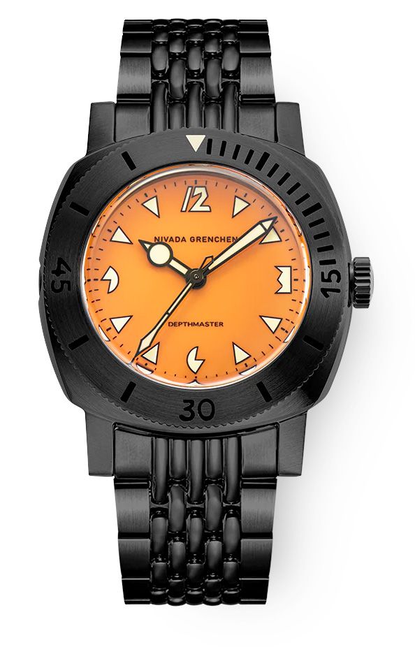 Nivada Grenchen 14131A19 Depthmaster Black Pumpkin - Exquisite