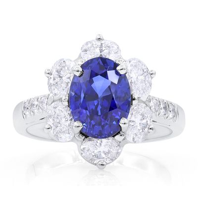 Oscar Heyman 3.18ct Sapphire Entourage Ring 302555