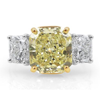 Oscar Heyman 5.39ct Fancy Yellow VVS1 Diamonds Ring 302914