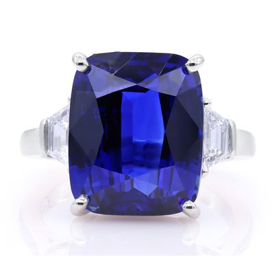 Oscar Heyman 11.02ct Royal Blue Sapphire Ring 303507