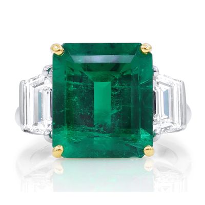 Oscar Heyman 6.97ct Colombian Emerald Ring 303615