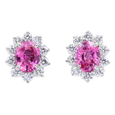 Oscar Heyman Pink Sapphire Entourage Earrings 706287