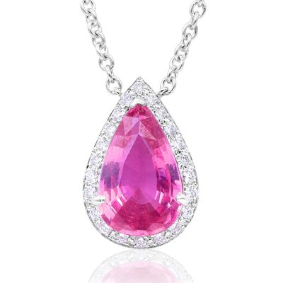 Oscar Heyman 3.01ct Pink Sapphire Pendant 903225