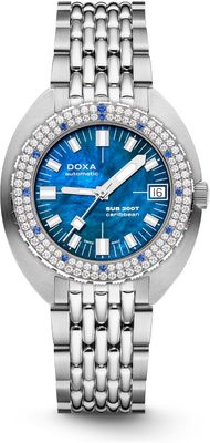DOXA SUB 200T Diamonds 804.10D.201.10 Caribbean on Bracelet
