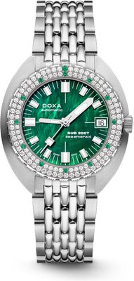 DOXA SUB 200T Diamonds 804.10D.131.10 Sea Emerald on Bracelet