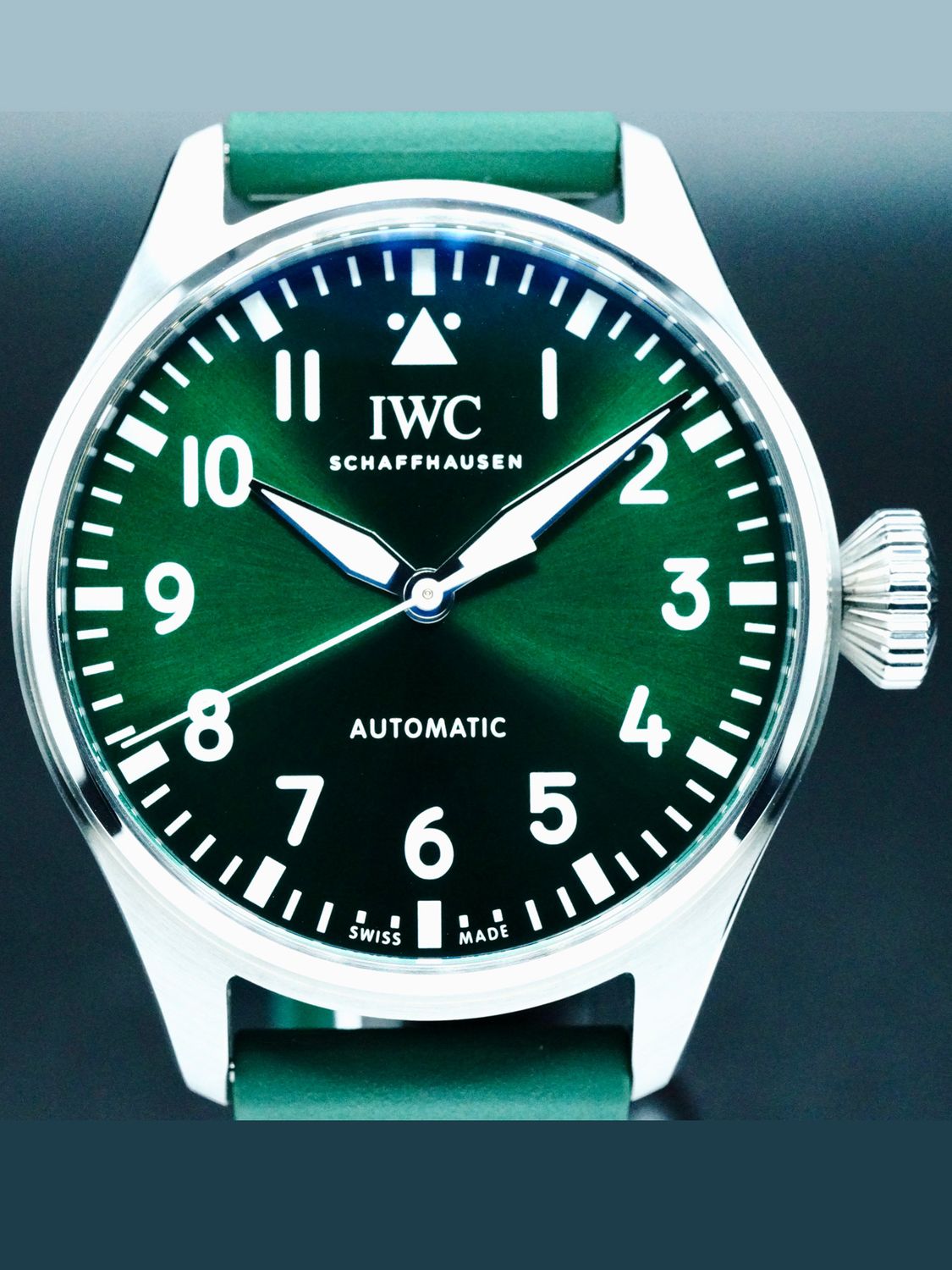 IWC IW329306 Big Pilot Stainless Steel Green Dial 43mm Rubber