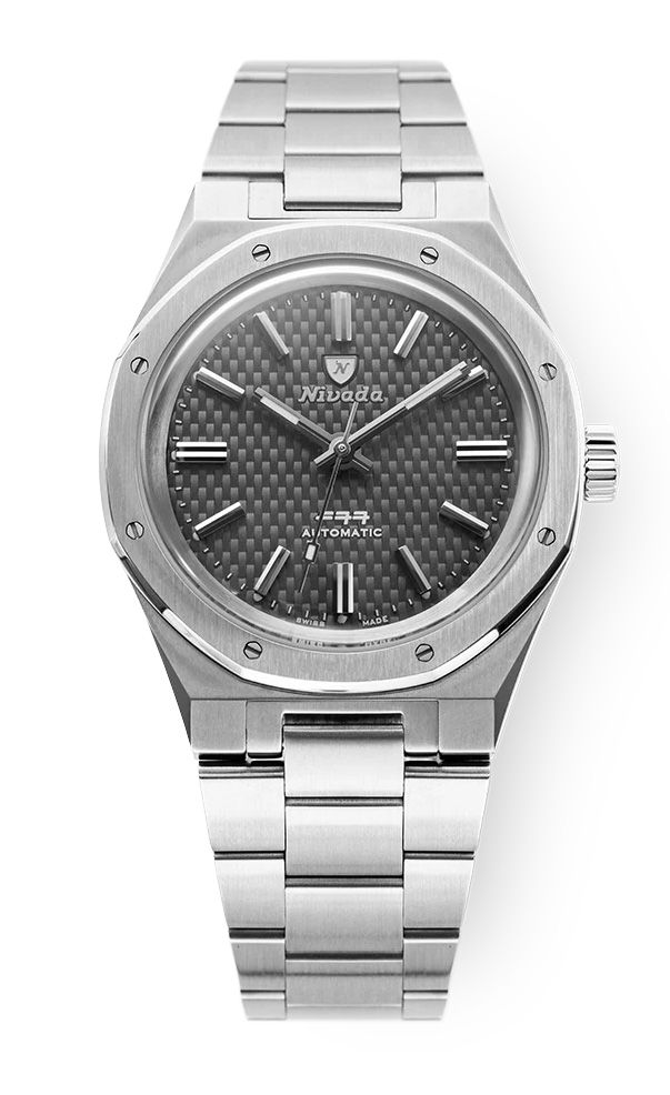 Nivada Grenchen 68006A77 F77 Anthracite Titanium on Bracelet